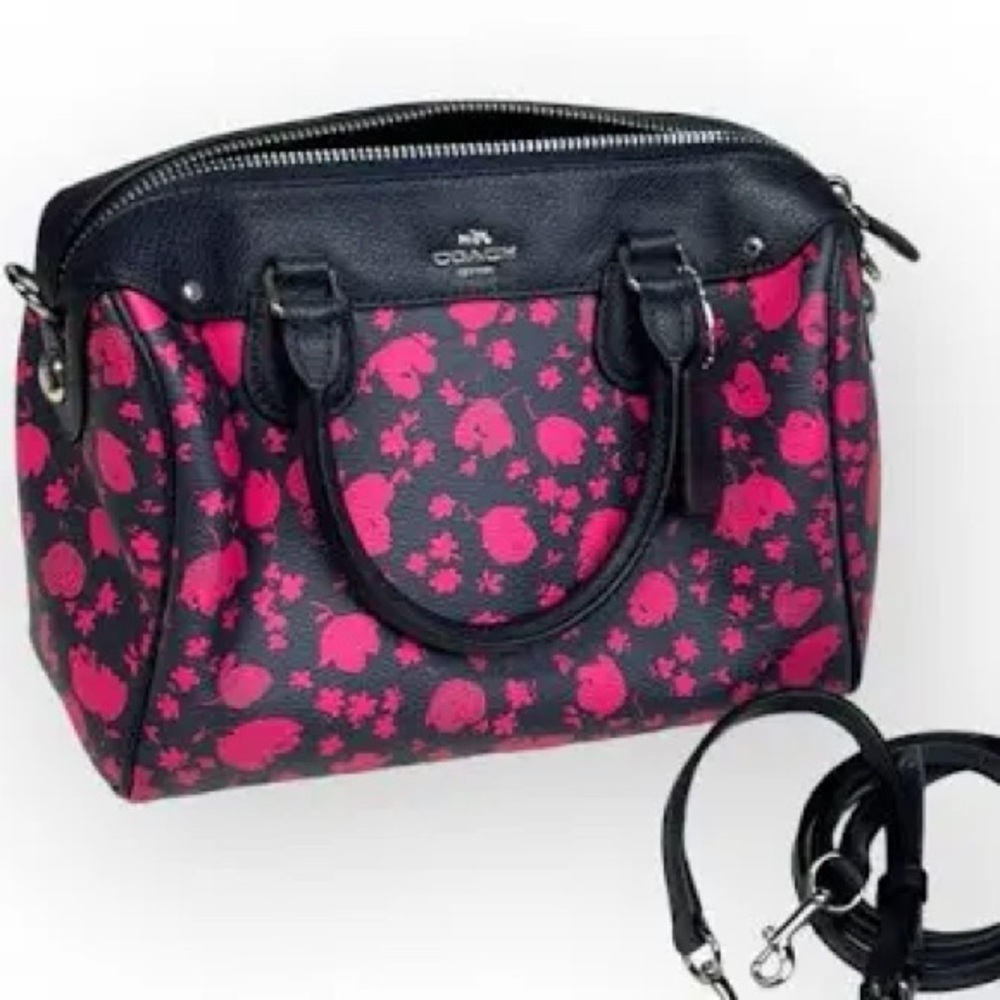 Coach Mini Bennet Satchel in Prairie Calico Floral Print Coated Canvas Bag RARE